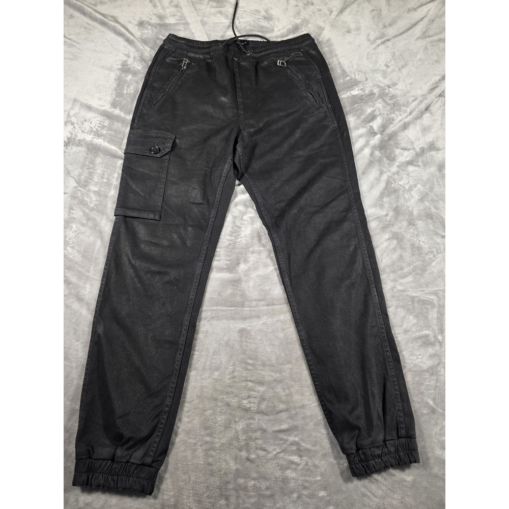 Joe's Kinetic Cargo Joggers Dropped Yoke Slim/Tapered Men's Small Black